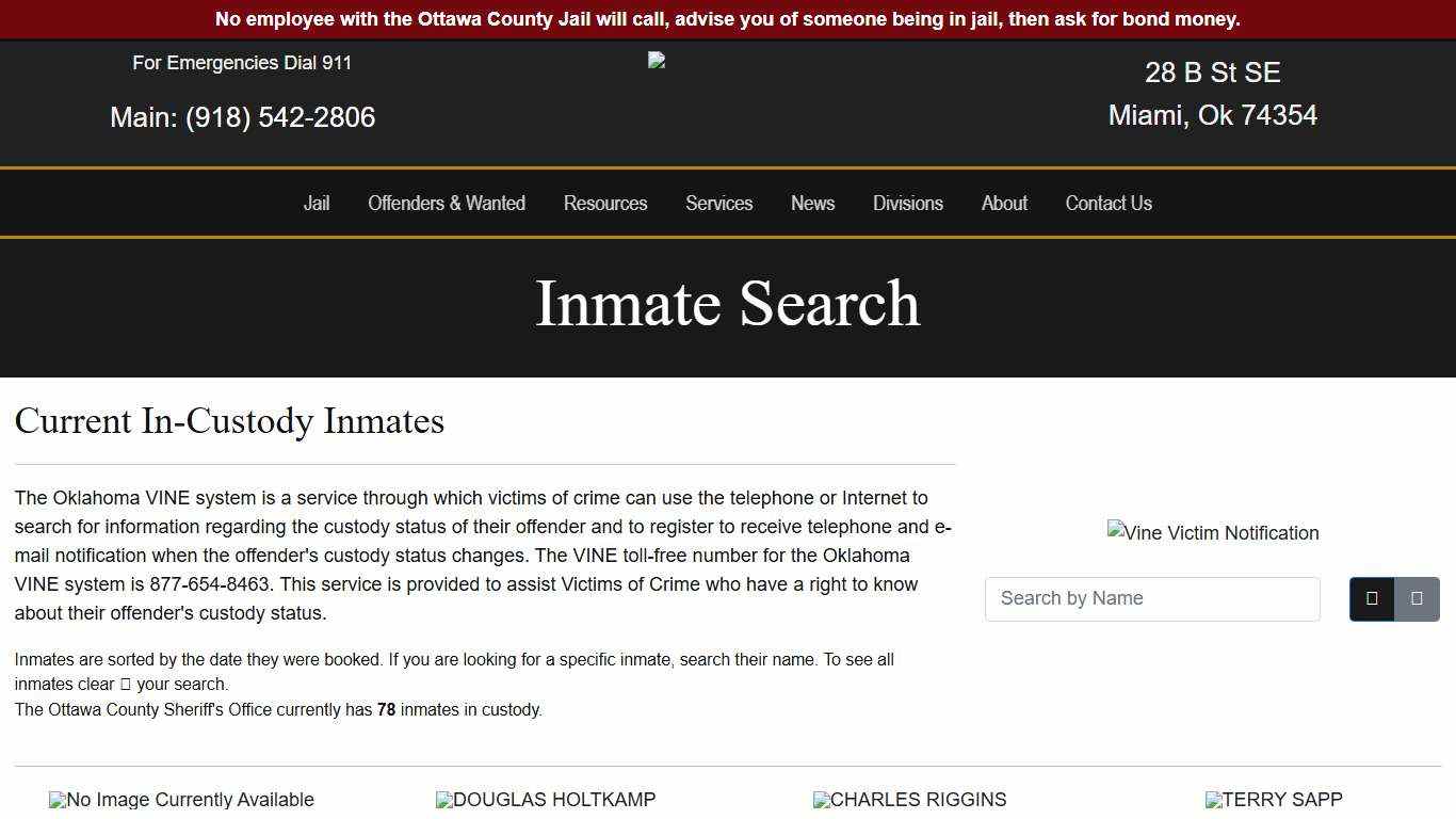 Inmate Search - Ottawa County Sheriff's Office