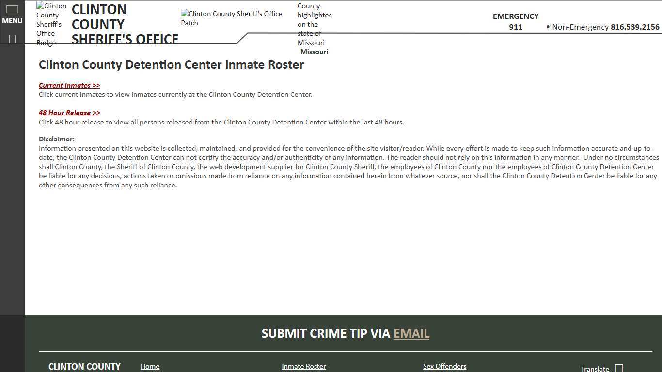 Roster Choose - Clinton County Sheriff's Office Missouri